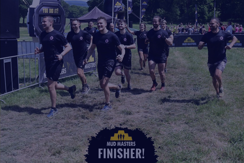 KOPFSPRINGER-Team beim Hindernislauf Mud Masters
